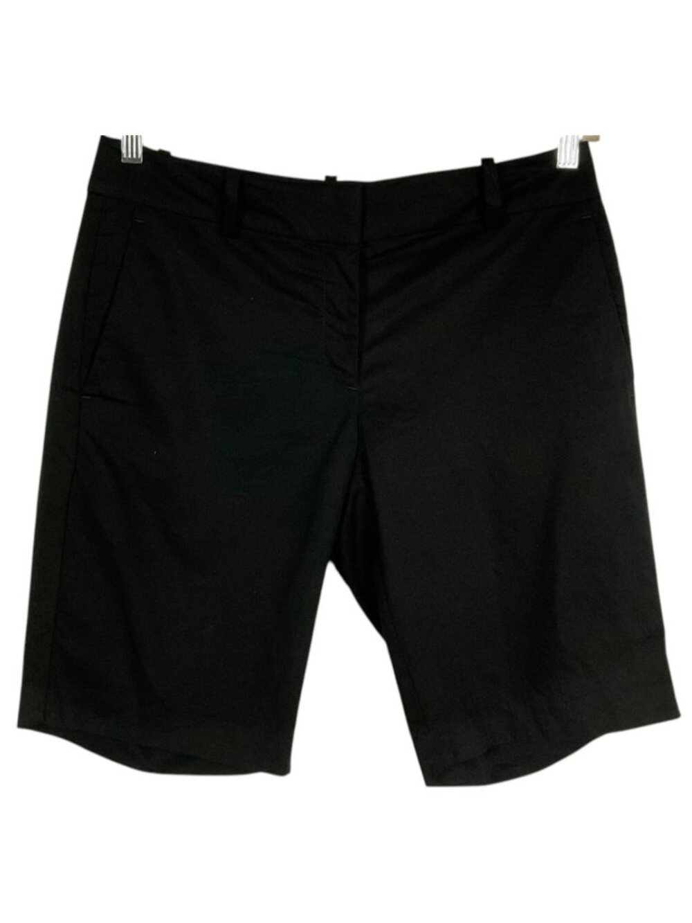 Ann Taylor Factory Black Bermuda Shorts Size 6 Cotton Stretch Career Casual